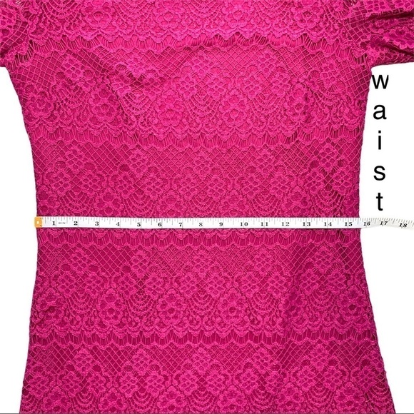 Laundry By Design Nordstrom Pink Lace Belle Sleeve Mini Dress Size 8 - Picture 13 of 16